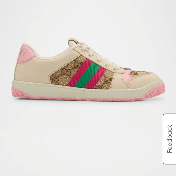 Gucci Canvas Crystal Sneakers